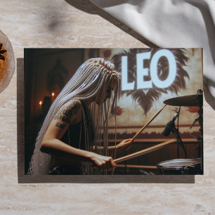 Leeuw Zodiac Muzikant Drums Decoupage Tissuepapier