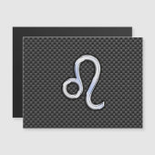 Leeuw Zodiac Symbool op Koolstofvezel Afdruk met H (Voorkant / Achterkant)