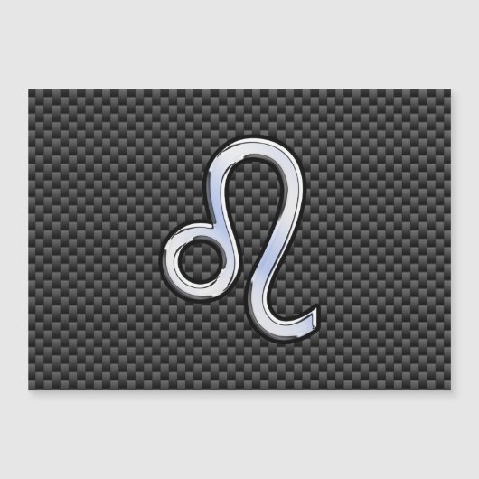 Leeuw Zodiac Symbool op Koolstofvezelprint (Voorkant)