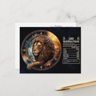 Leeuw Zodiac Verjaardagskaart Briefkaart