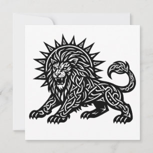 Leeuw Zodiac Zon-Mane Lion   BurnsInHell Kaart