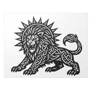Leeuw Zodiac Zon-Mane Lion BurnsInHell Notitieblok