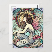 Leeuw Zodiacfee Astrologie Teken Feeën Briefkaart (Voorkant / Achterkant)
