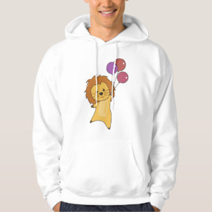 Leeuwballonnen vliegen naar boven gekke dieren voo hoodie