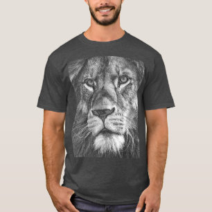 Leeuwdieren Sjabloon Mannen elegante moderne diere T-shirt