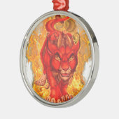 Leeuwdraak Metalen Ornament (Links)