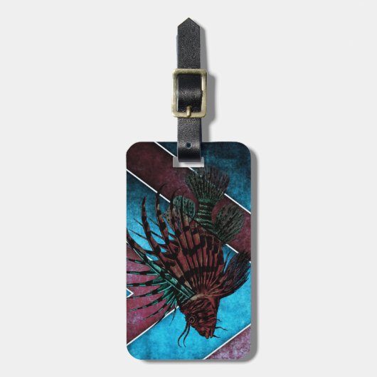 Leeuwen Bagagelabel met lederriem (Voorkant verticaal)