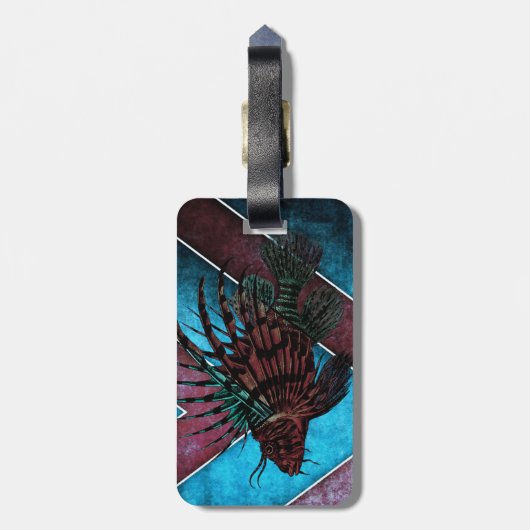 Leeuwen Bagagelabel met lederriem (Achterkant verticaal)