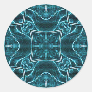 Leeuwen delen kunst print ronde sticker