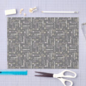 leeuwen en sleutels op grijs tissuepapier (Craft)