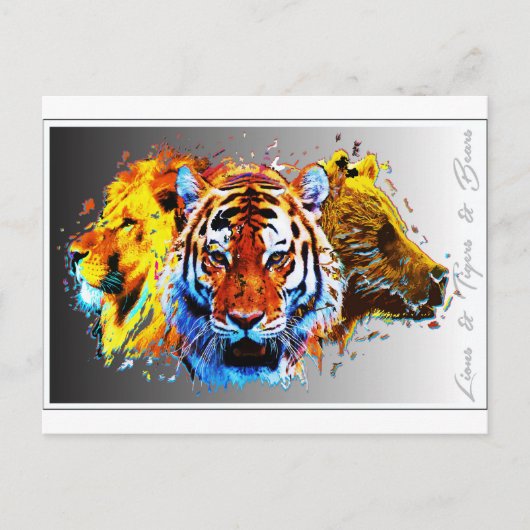 leeuwen en tijgers en beren.jpg briefkaart (Voorkant)