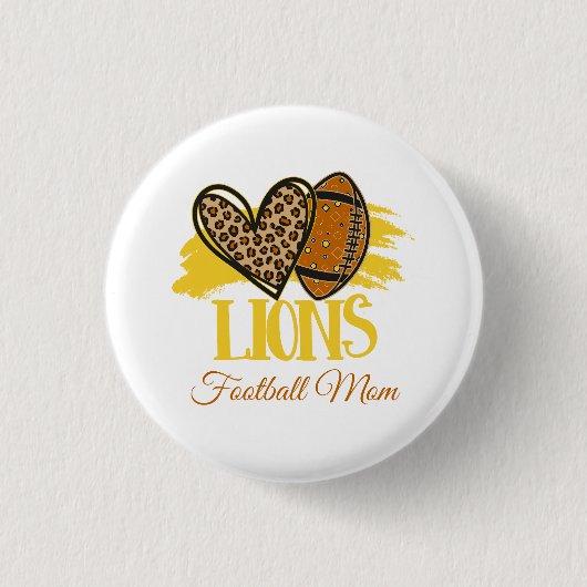 Leeuwen Football Moeder Button- Ronde Button 3,2 Cm (Voorkant)