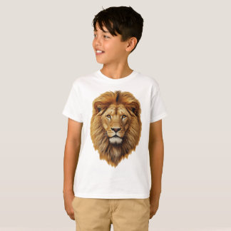 Leeuwen Gezicht Kinder T-Shirt | Leuke Jungle Dier