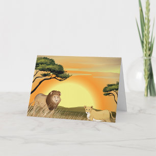 Leeuwen in het wild kaart