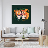 Leeuwen in Liefde Canvas Print