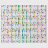  leeuwen in regenboogkleuren op kant cadeaupapier (Vlak)