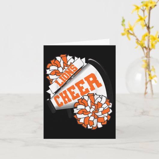Leeuwen juichen terug naar school Cheerleading Spi Kaart (Gele Bloem)