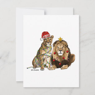 Leeuwen - kerstkaart