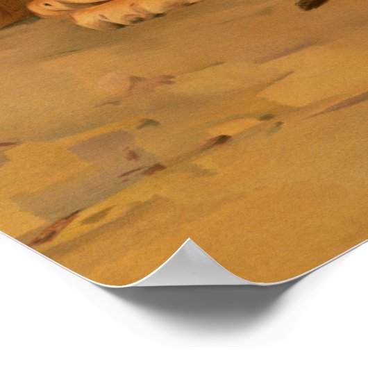 Leeuwen, leeuwen en kruiken poster (Hoek)