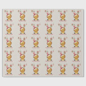 Leeuwen met wintersneeuw en leeuwen met onmiddelli cadeaupapier (Vlak)