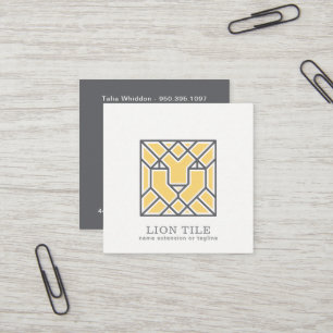 Leeuwen Mozaïek Logo QR Code Vierkante Visitekaartje