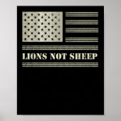 leeuwen niet schaap VS - dag van onafhankelijkheid Poster (Voorkant)