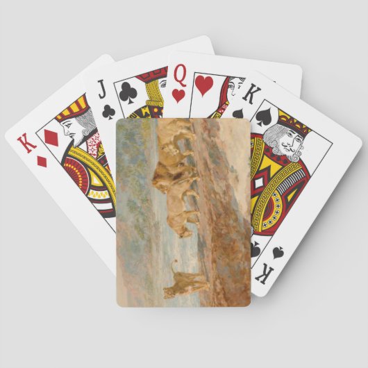 Leeuwen op de oever van een Afrikaanse rivier Pokerkaarten (Achterkant)