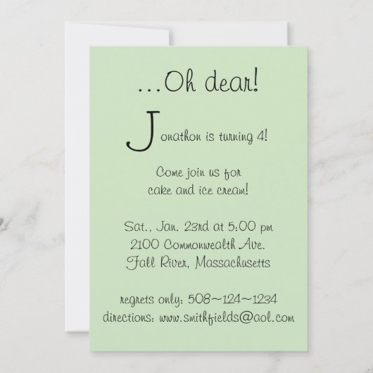 leeuwen, tijgers en beren, dierbare verjaardagsuit kaart (Achterkant)