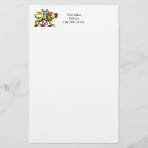 Leeuwen Toren Fleur de Lis Kam Embleem C Briefpapier