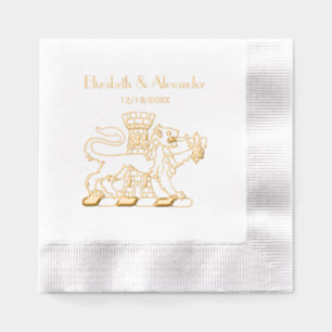 Leeuwen Toren Fleur de Lis Kam Embleem C Folie Servetten