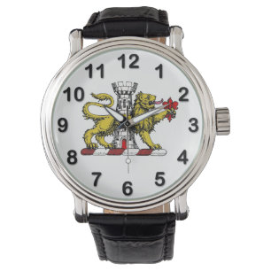 Leeuwen Toren Fleur de Lis Kam Embleem C Horloge