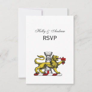 Leeuwen Toren Fleur de Lis Kam Embleem C RSVP Kaartje