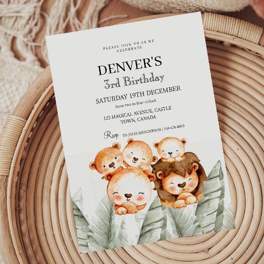 Leeuwen Tropisch Feest | Geslachtsneutraal Kaart