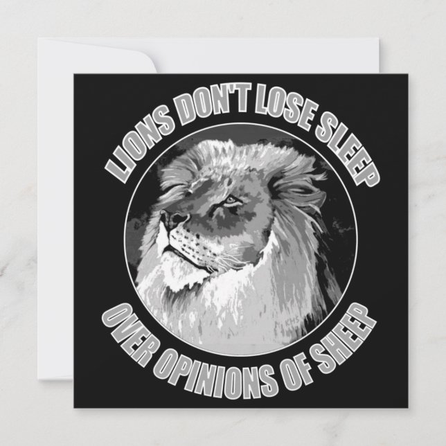 Leeuwen verliezen niet de mening van schaap (Voorkant)