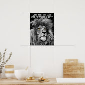 Leeuwen verliezen niet de mening van schaap poster (Keuken)