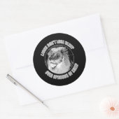 Leeuwen verliezen niet de mening van schaap ronde sticker (Envelop)