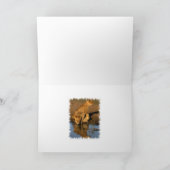 Leeuwen & welpen feestdagen kaart (Binnen)