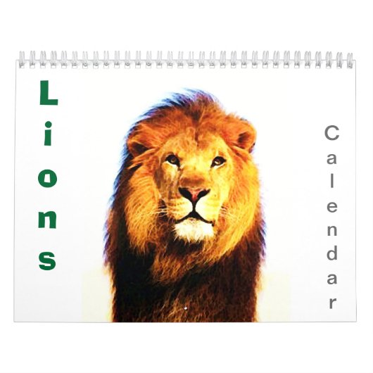 Leeuwen - Wild Animals & Big Cats Wall Kalender (Hoes)