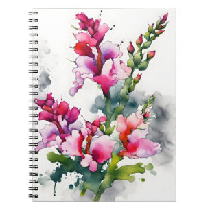 Leeuwenbek - Watercolor bloemen Notitieboek