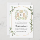 leeuwenborstel | Regal Little King eerste verjaard Kaart (Voorkant)