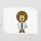 Leeuwendokter Doktersjas Briefkaart (Voorkant / Achterkant)