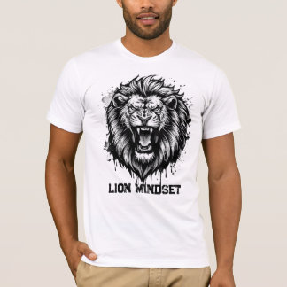 Leeuwengedachte krachtige leeuw grafisch dier t-shirt