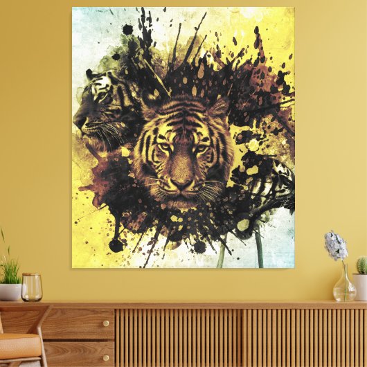 leeuwengezicht canvas afdruk (Insitu (Woonkamer))