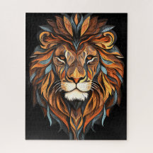 Leeuwengezicht met manen