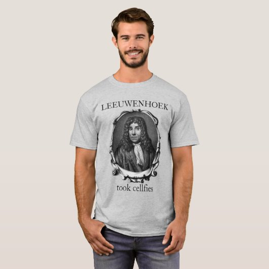 Leeuwenhoek Took Cellfies T-shirt (Voorkant volledig)