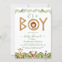 Leeuwenjong Baby Shower Safari Dieren Jungle Blade