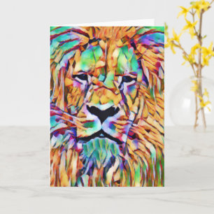 Leeuwenkaart - Levendige Kunst Kaart
