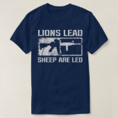 leeuwenkap zijn geleide Pro Pistolen AR15 rift 2nd T-shirt (Design voorkant)