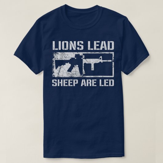 leeuwenkap zijn geleide Pro Pistolen AR15 rift 2nd T-shirt (Design voorkant)
