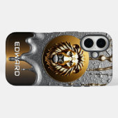 Leeuwenkoning aangepaste naam ontwerp 🦁 Case-Mate iPhone case (Achterkant (horizontaal))